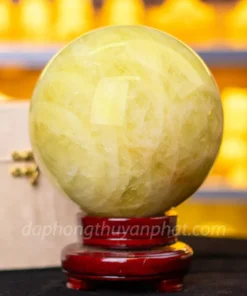 Quả Cầu Phong Thủy Đá Thạch Anh Vàng 6,43kg, 17cm - M1977643