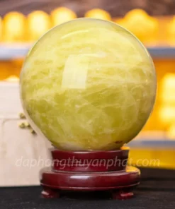 Quả Cầu Phong Thủy Đá Thạch Anh Vàng 9.61kg, 19cm - M197713