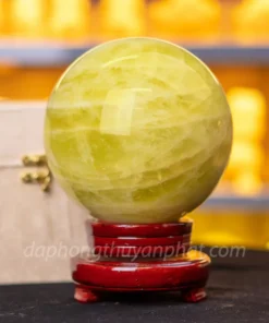 Quả Cầu Phong Thủy Đá Thạch Anh Vàng 4.88kg, 15cm - M19778