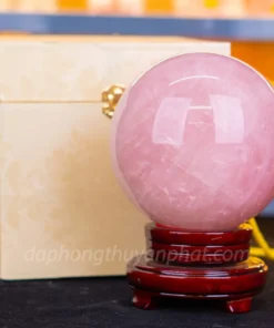Qủa Cầu Phong Thủy Đá Thạch Anh Hồng Có Sao* 4.23kg - 13.5cm M057319