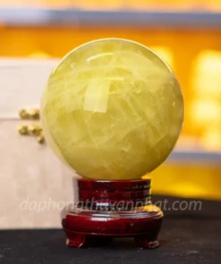 Quả Cầu Phong Thủy Đá Thạch Anh Vàng 2.6kg, 12cm - M19777