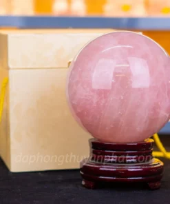 Qủa Cầu Phong Thủy Đá Thạch Anh Hồng Có Sao* 5.05kg - 15cm M075320