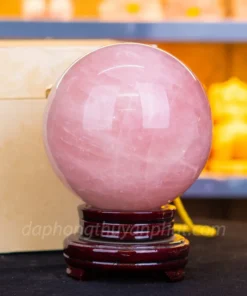 Qủa Cầu Phong Thủy Đá Thạch Anh Hồng Có Sao* 5.05kg - 15cm M075320