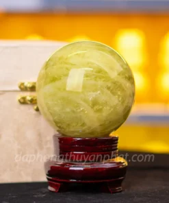 Qủa Cầu Phong Thủy Đá Thạch Anh Vàng 1.62kg, 10.5cm - M1977162