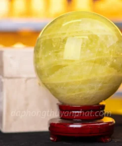 Quả Cầu Phong Thủy Đá Thạch Anh Vàng 6.13kg, 16cm - M197711