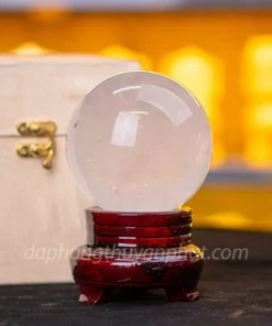 Qủa Cầu Phong Thủy Đá Thạch Anh Trắng - 1,2kg - 9,5cm - M26071