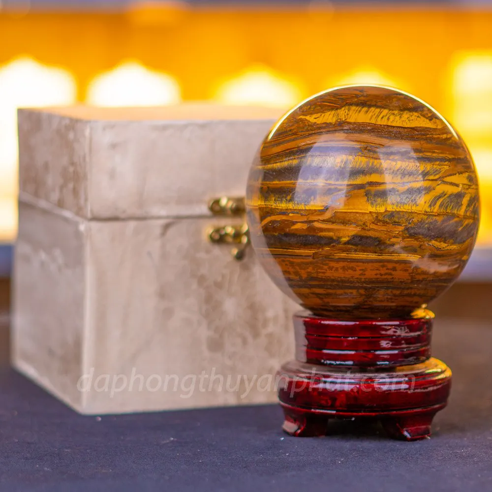 Qủa Cầu Đá Mắt Hổ 2.39kg - 11.5cm - M3902