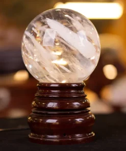 Quả Cầu Phong Thủy Màu Trắng | Đá Núi Lửa Trắng 5,3kg -  M21633