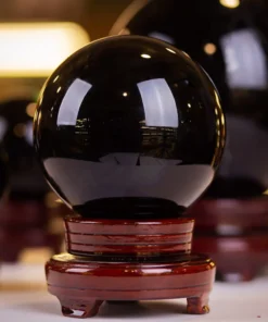 Quả Cầu Đá Nùi Lửa Đen | Đá Obsidian Đen 2,8kg - M21923