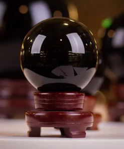 Quả Cầu Đá Nùi Lửa Đen | Đá Obsidian Đen 1,29kg - M21292