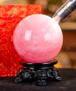Quả Cầu Phong Thủy Đá Thạch Anh Hồng 6B - 1,3kg - M289013