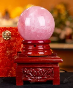 Quả Cầu Phong Thủy Đá Thạch Anh Hồng 6B - 1,6kg - M289016