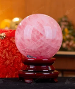 Quả Cầu Phong Thủy Đá Thạch Anh Hồng 6B - 10,37kg - M28901037