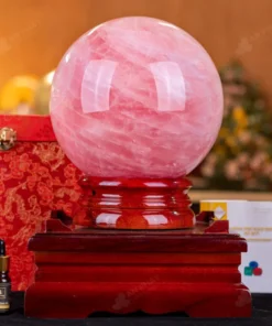 Quả Cầu Phong Thủy Đá Thạch Anh Hồng 6B - 10,37kg - M28901037