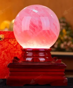 Quả Cầu Phong Thủy Đá Thạch Anh Hồng 6B - 10,37kg - M28901037
