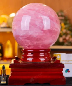 Quả Cầu Phong Thủy Đá Thạch Anh Hồng 6B - 13,86kg - M28901386