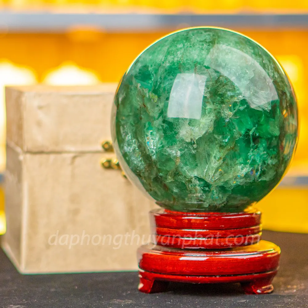 Quả Cầu Thạch Anh Xanh - Fluorite Xanh 5,5kg - 14,5cm - M2272