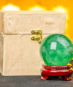 Quả Cầu Thạch Anh Xanh - Fluorite Xanh - 0,9kg - 8cm - M227212