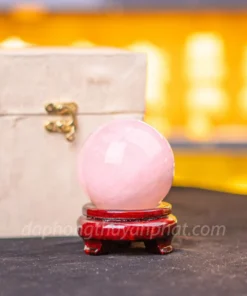 Quả Cầu Thạch Anh Hồng 0,6kg, Quà Tặng Phong Thủy - M0573