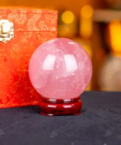 Quả Cầu Phong Thủy Đá Thạch Anh Hồng - 0,6kg - M238106