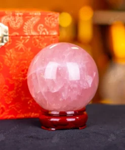 Quả Cầu Phong Thủy Đá Thạch Anh Hồng - 0,67kg - M2381067