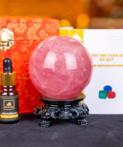 Quả Cầu Phong Thủy Đá Thạch Anh Hồng - 0,67kg - M2381067