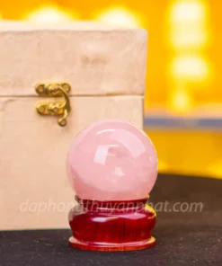 Quả Cầu Phong Thủy Đá Thạch Anh Hồng 0,4kg - 6,5cm - M057312