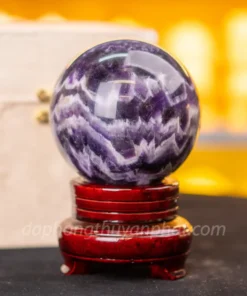 Qủa Cầu Đá Phong Thủy Thạch Anh Tím - 1,2kg - 9,5cm M25985
