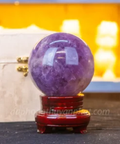 Quả Cầu Phong Thủy Đá Thạch Anh Tím - 1,56kg - 10cm