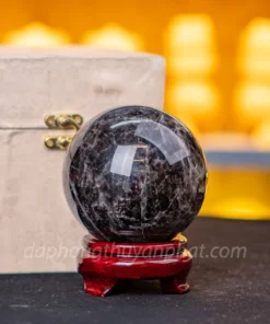 Quả Cầu Phong Thủy Đá Thạch Anh Đen - 1,22kg -9,5cm M26023