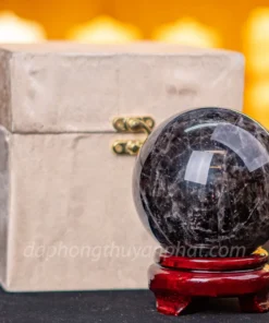 Quả Cầu Phong Thủy Đá Thạch Anh Đen - 1,22kg -9,5cm M26023