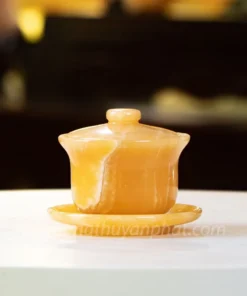 Độc Ẩm Trà Cao Cấp Bằng Chất Liệu Ngọc Hoàng Long, Ngọc Onyx Trắng, Xanh - M2160