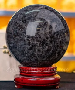 Quả Cầu Phong Thủy Đá Thạch Anh Đen - 8,66kg - 18cm - M26029