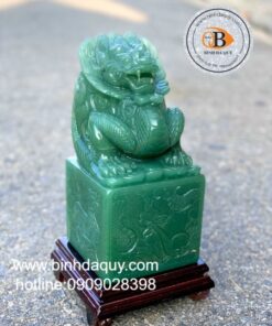 Ấn Rồng Thạch Anh Xanh Cham Đế Tứ Linh