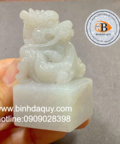 Ấn Rồng Bạch Ngọc Jade A Myanmar  | Ấn Rồng Đá