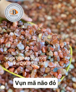 Đá Vụn Mã Não Đỏ Bóng