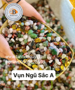 Đá Thạch Anh Vụn Ngũ Sắc Bóng A