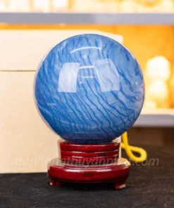 Quả Cầu Phong Thủy Cho Người Mệnh Thủy | Quả Cầu Đá Kyanite Xanh Tự Nhiên 5,21kg - 14,5cm M0549
