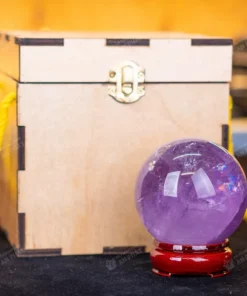 Quả cầu thạch anh tím | cầu thạch anh tím 0.58kg - 7.5cm - M2649