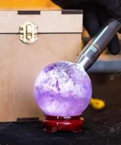 Quả cầu thạch anh tím | cầu thạch anh tím 0.58kg - 7.5cm - M2649