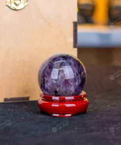 Qủa Cầu Phong Thủy Đá Thạch Anh Tím 0.2kg - 5.3cm - M2598
