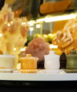 Độc Ẩm Trà Cao Cấp Bằng Chất Liệu Ngọc Hoàng Long, Ngọc Onyx Trắng, Xanh - M2160