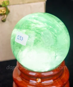 Quả Cầu Thạch Anh Xanh - Fluorite Xanh Trong Thấu Quang VIP 0.93kg - 8.5cm M26500930