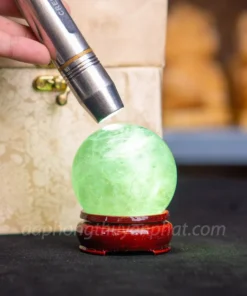 Quả Cầu Thạch Anh Xanh - Fluorite Xanh Trong Thấu Quang VIP 0.35kg - 6cm M227233