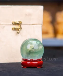 Quả Cầu Thạch Anh Xanh - Fluorite Xanh Trong Thấu Quang VIP 0.33kg - 6cm M227234
