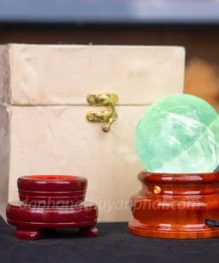 Quả Cầu Thạch Anh Xanh - Fluorite Xanh Trong Thấu Quang VIP 0.66kg - 7.5cm M2650066