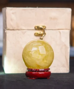 Quả Cầu Phong Thủy Đá Thạch Anh Vàng 0.46kg - 7cm M26062