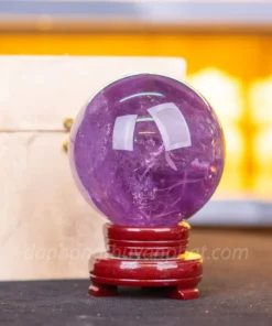 Qủa Cầu Phong Thủy Đá Thạch Anh Tím 1.37kg - 10cm M26492