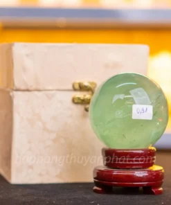 Quả Cầu Thạch Anh Xanh - Fluorite Xanh Trong Thấu Quang VIP 0.91kg - 8cm M2650091