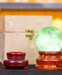Quả Cầu Thạch Anh Xanh - Fluorite Xanh Trong Thấu Quang VIP 0.91kg - 8cm M2650091